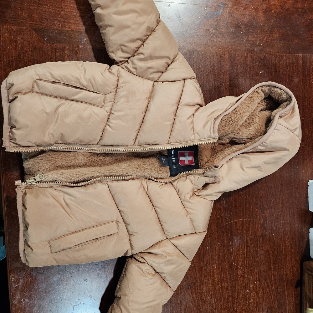 Swiss Tech Kids Tan Puffer Jacket 12 M